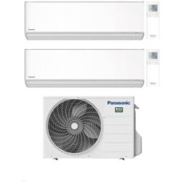 Climatiseur Panasonic Dual Split Etherea Blanc 12+12 avec Inverter CU-2Z50TBE R-32 Wi-Fi Classe A+++