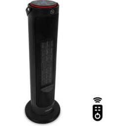 VONROC Chauffage électrique - chauffage soufflant - 1200W/2000W - modèle tour - céramique - mode ECO - fonction swing - affichage LED - télécommande incluse - thermostat et minuterie - 20m2