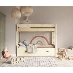 Ma Chambre d'Enfant Lit superposé enfant Yudi Bois naturel 90x190 cm