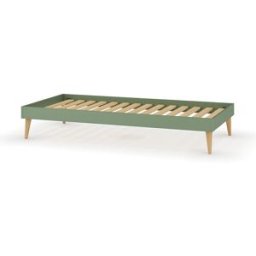 Ma Chambre d'Enfant Lit ado avec sommier et pieds Honey Olive 90x190 cm
