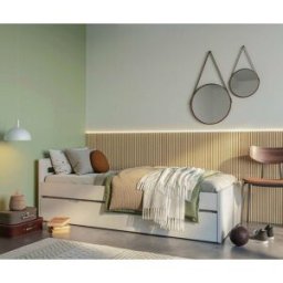 Ma Chambre d'Enfant Lit enfant avec sommier et tiroir Taki Blanc 80x200 cm