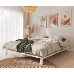 Ma Chambre d'Enfant Lit adulte avec sommier Colay Blanc 140x200 cm/Opt:Sans tête de lit