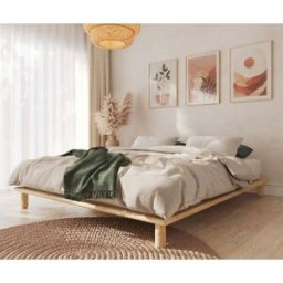 Ma Chambre d'Enfant Lit adulte avec sommier Colay Bois naturel 140x200 cm/Opt:Sans tête de lit