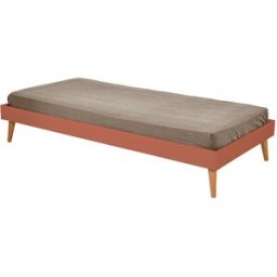 Ma Chambre d'Enfant Lit adulte avec sommier et pieds Honey Terracotta 90x190 cm
