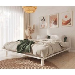 Ma Chambre d'Enfant Lit adulte avec sommier Colay Blanc 140x200 cm/Opt:Avec tête de lit