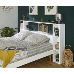 Ma Chambre d'Enfant Tête de lit ado Pola Blanc 140 cm