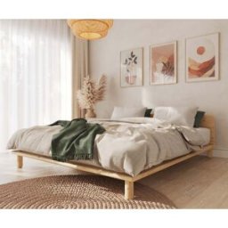 Ma Chambre d'Enfant Lit ado avec sommier Colay Bois naturel 140x200 cm/Opt:Avec tête de lit