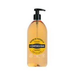 Le Comptoir du Bain Savon de Marseille Vanille Miel Extra Doux 1 l - Flacon-Pompe 1000 ml