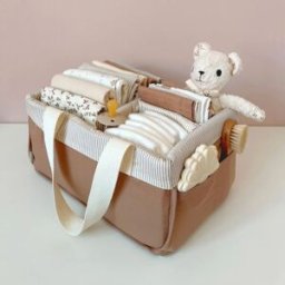 Cam Cam Copenhagen Organisateur de couches Rayures marron