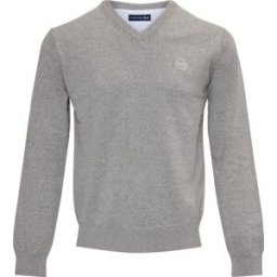 Pull Mario Russo - Gris clair - Taille L - Schnitt italien - 85% coton Pullover