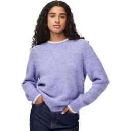 Pieces Pull Ivy Baby Lavender / White Contrast L Femme