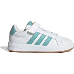 Adidas Baskets Pour Enfants Grand Court 3.0 Ftwr White / Mint Ton / Lucid Tangerine EU 32 Garçon,Fille