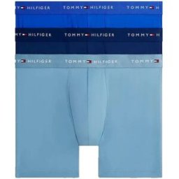 Tommy Hilfiger Boxers Um0um03878 3 Unités Noble Blue / Brisk Blue / Preppy Navy 2XL Homme