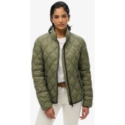 Superdry Femme Veste à Matelassage en Losanges Fuji Lite Vert Taille: 40