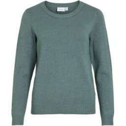 Vila Pull Ril O-neck Knit Balsam Green / Dark Melange XS Femme