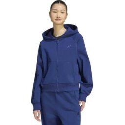 Adidas Sweat-shirt à Zip Kit Small Logo Dark Blue M Femme
