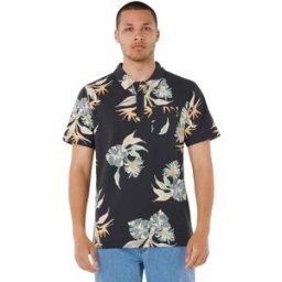 Rip Curl Polo à Manches Courtes Funt Times Black S Homme