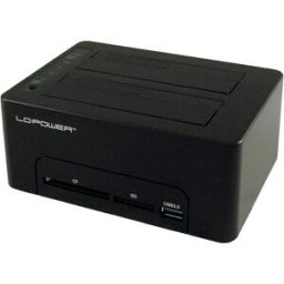 Lc Power Station D´accueil Pour Disque Dur Lc-dock-u3-cr Cf/sd Card R Black One Size unisex