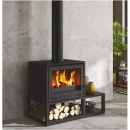 GODIN Poêle à bois panoramique BEAUPRE 10 Kw - 411109NOIR