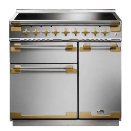 Cuisinière FALCON ELISE LUXE 90 Induction Inox/Laiton Antique - ELS90EISS/AB-EU