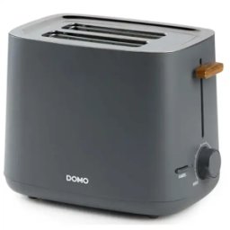 DOMO Grille-pain 2 fentes 3 fonct° 6 niv noir inox - DO965T