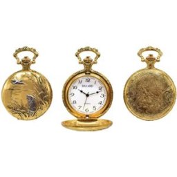 BAYARD Montre gousset dorée sur le thème chasse
