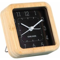 Karlsson Réveil vintage silencieux en bambou