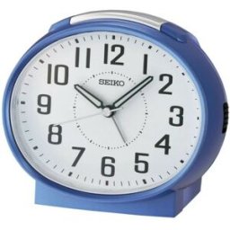 Réveil matin ovale bleu Seiko :
