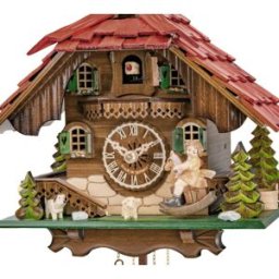 Engstler Horloge coucou mécanique 1 jour chalet petite fille balancoire 31 cm