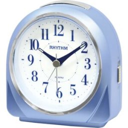 RHYTHM Réveil bleu ultra silencieux à répétition éclairage LED Couleur : Bleu