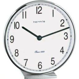 Horloge de table ronde Hermle en inox