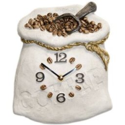 TERRASTUDIO Pendule murale en céramique café pour cuisine