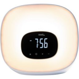 AMS Radio réveil digital blanc simulateur d'aube