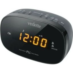 Vedette Radio réveil digital sur secteur affichage orange