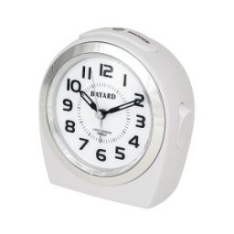 Réveil silencieux blanc avec éclairage automatique par capteur Bayard couleur : Noir