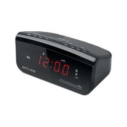 Radio réveil FM Muse noir avec 20 présélections