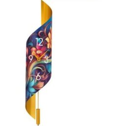 Horloge murale design artistique Hermle Couleur : Rose noir et rouge