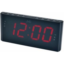 JVD Radio réveil noir affichage digital rouge 2 alarmes sur secteur