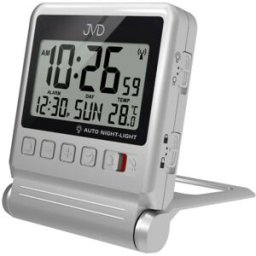JVD Réveil digital de voyage gris éclairage orange