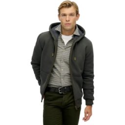 Sweat Superdry Borg Homme Gris XXL