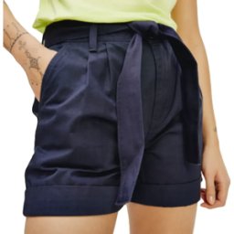 Short Tommy Jeans Mom belted Femme Bleu 26