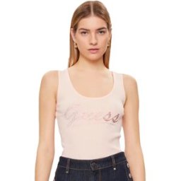 Débardeur Guess strass Femme Rose M