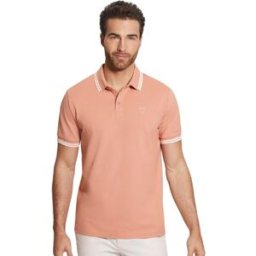 Polo Guess Sport pique Homme Rose XS