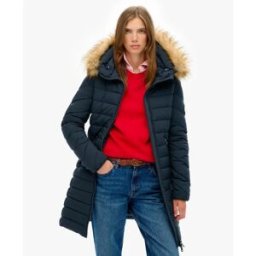 Manteau Superdry Fuji Femme Bleu XS