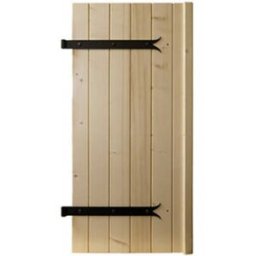 Le Roi de la Fenêtre Volet battant BOIS Lames Verticales 32 mm 3 vantaux avec pose