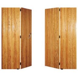 Le Roi de la Fenêtre Porte de garage Bois à 4 vantaux avec pose