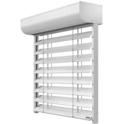 Le Roi de la Fenêtre Brise Soleil Orientable Rénovation - BSO Lames PX90Z Motorisation Radio avec télécommande avec pose