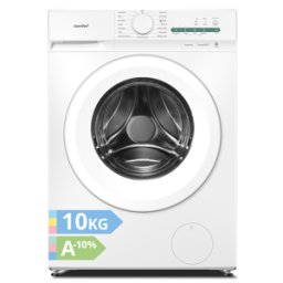 Comfee' Comfee by Midea Lave-linge 10 kg, avec programme anti-peluches et fonction vapeur, 16 programmes, classe énergétique A-10 %, fonction de remplissage, silencieux et économe en énergie, CF10EWP05W-HR, Blanc