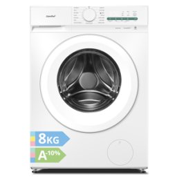 Comfee' Comfee by Midea' Lave-linge 8 kg, avec programme anti-peluches et fonction vapeur, 16 programmes, classe d'efficacité énergétique A-10 %, fonction de remplissage, silencieux et économe en énergie, CF08EWP05W-HR, blanc