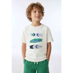 MONOPRIX T-shirt manches courtes imprimé en coton BIO GOTS 3 ans